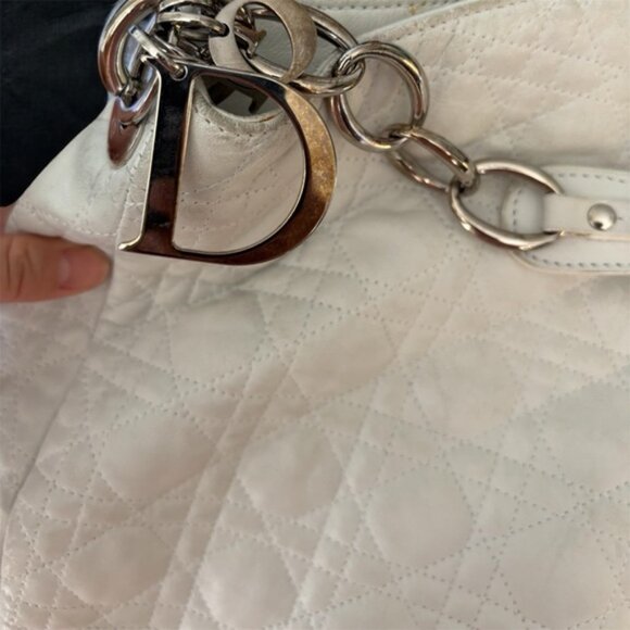 Authentic Christian Dior Quilted Leather Shoulder Bag - Picture 7 of 10